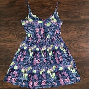 BB Dakota Anthropologie Watercolor Floral Dress XS